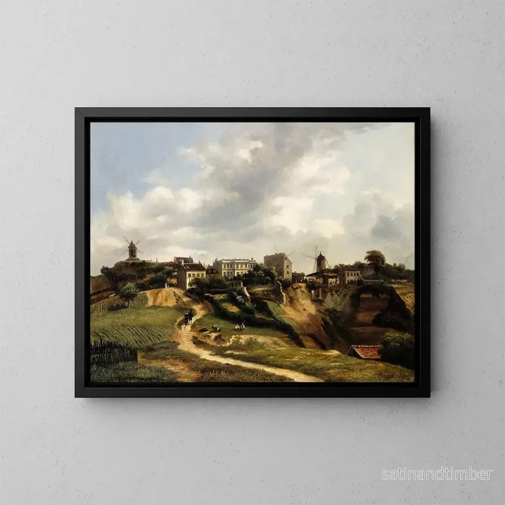 Reproduktion av målningen Vue de Montmartre - Paul Glon Villeneuve