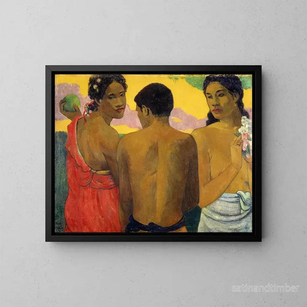 Reproduktion av målningen Tre tahitiska kvinnor - Paul Gauguin