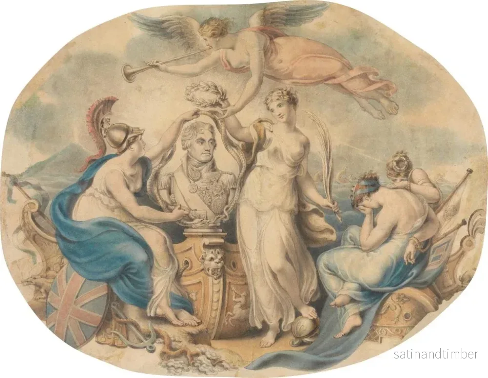 Reproduktion av målningen Hedersgåva till Nelson - Edward Francis Burney - Bild 2