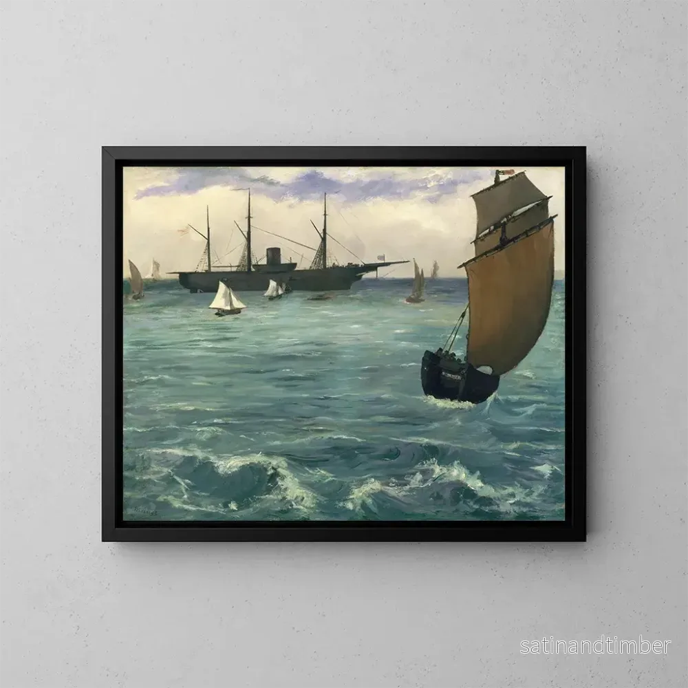 Reproduktion av målningen Le Kearsarge à Boulogne – Édouard Manet Reproduktion av målningen Le Kearsarge à Boulogne – Édouard Manet