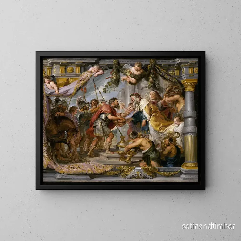 Reproduktion av målningen La rencontre d'Abraham et de Melchisédek - Peter Paul Rubens