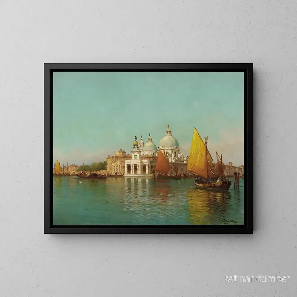 Reproduktion av målningen vid ingången till Grand Canal, Venedig – Charles Clement Calderon Reproduktion av målningen vid ingången till Grand Canal, Venedig – Charles Clement Calderon