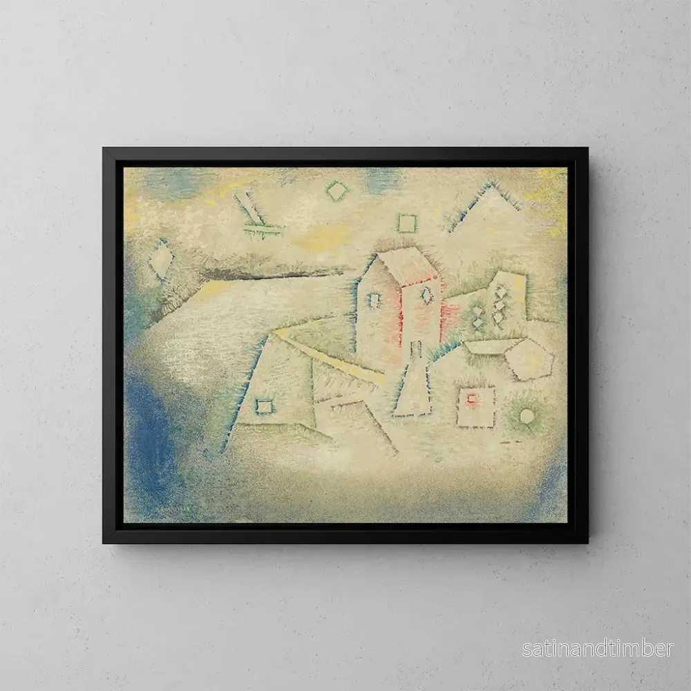 Reproduktion av målningen av ett lantligt hus i norr - Paul Klee