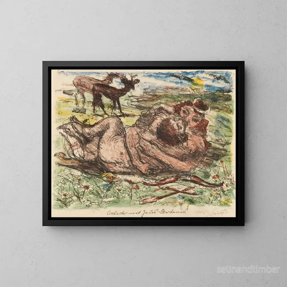 Reproduktion av målningen Les amours de Zeus - Lovis Corinth