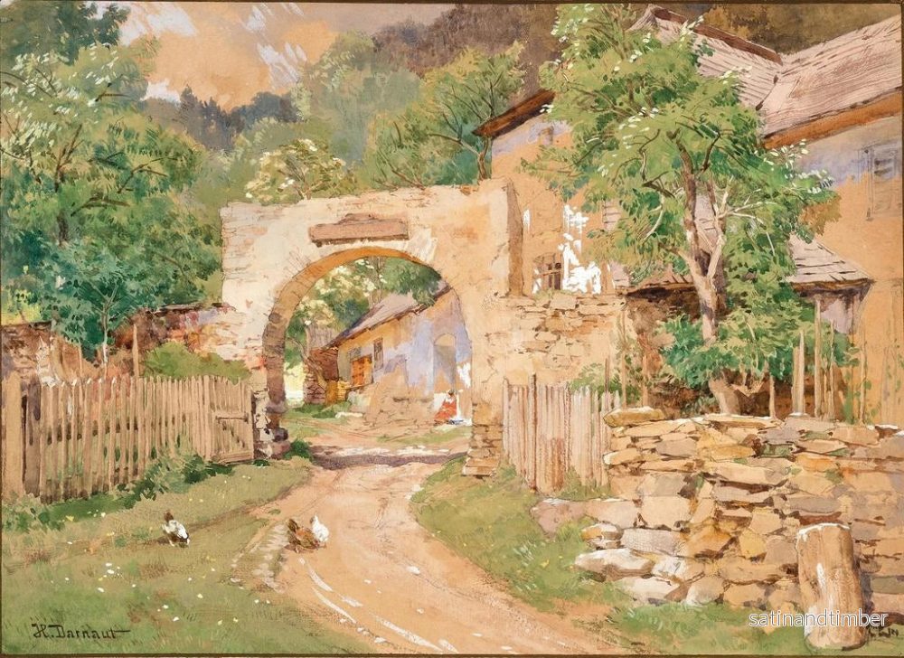Reproduktion av målningen Humeur printanière dans une ferme du Waldviertel - Hugo Darnaut - Bild 2