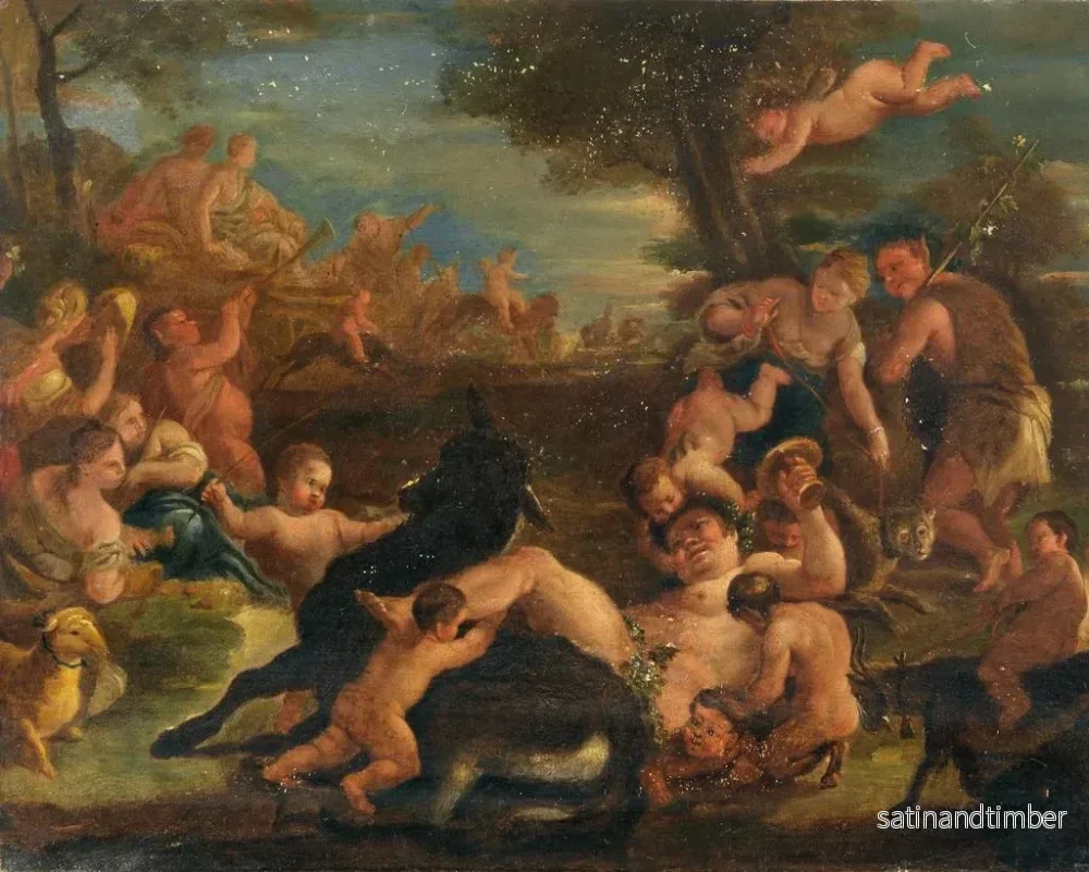 Reproduktion av målningen Bacchanale med den berusade Silène - Luca Giordano Atelier - Bild 2