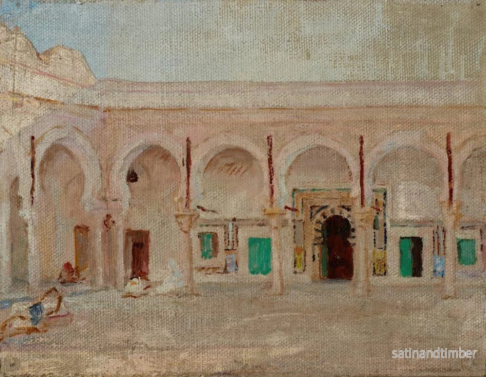 Reproduktion av målningen av Cour de Kairouan i moskén i Épée - Jan Cybis - Bild 2