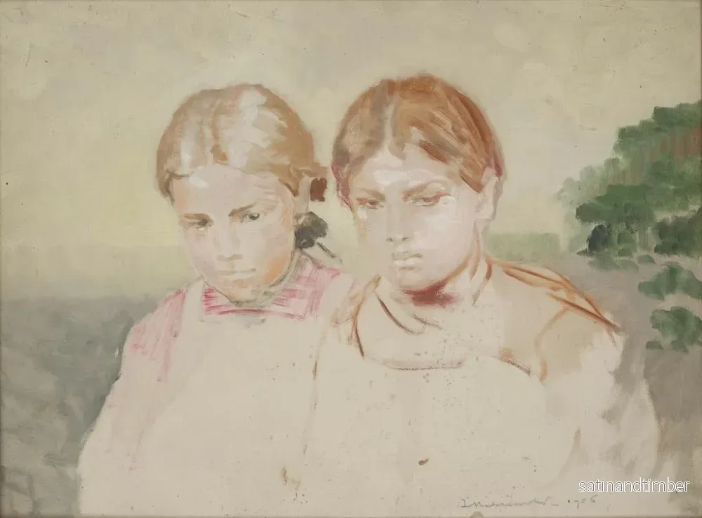 Reproduktion av målningen Två flickor - Jacek Malczewski - Bild 2