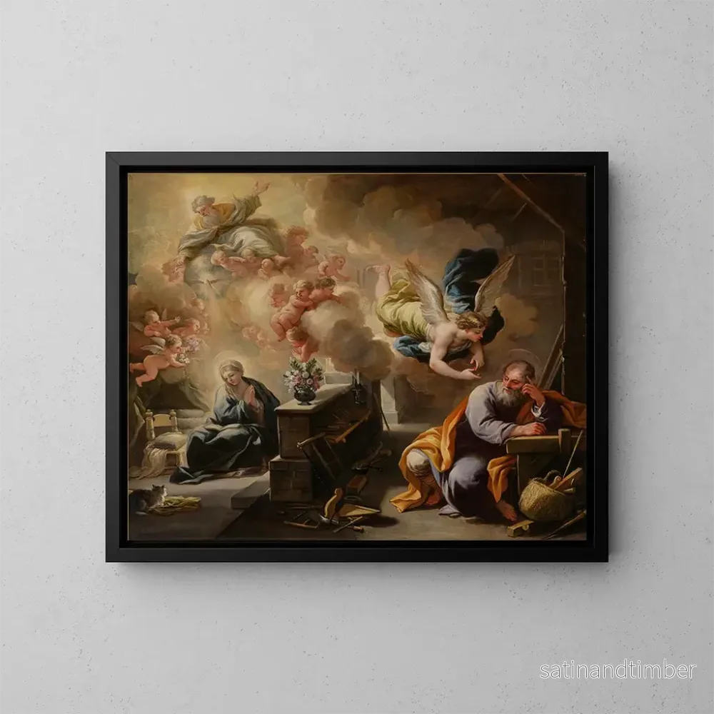 Reproduktion av målningen Le rêve de saint Joseph – Luca Giordano Reproduktion av målningen Le rêve de saint Joseph – Luca Giordano