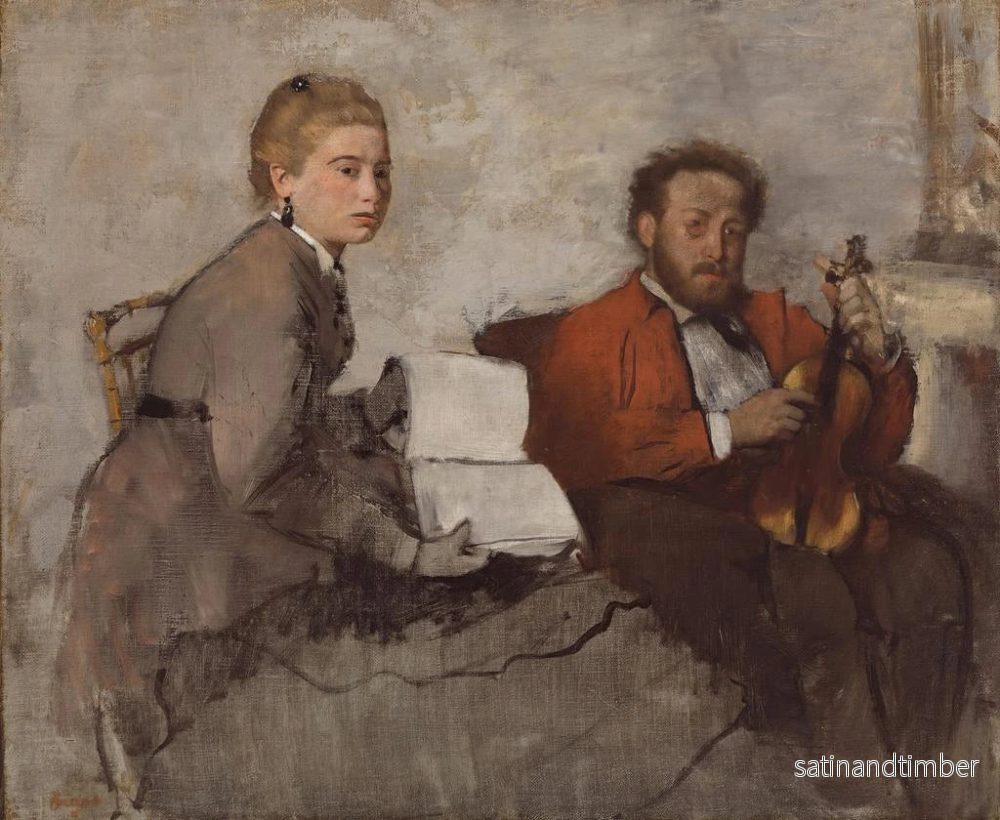 Reproduktion av målningen Violonist och ung kvinna - Edgar Degas - Bild 2