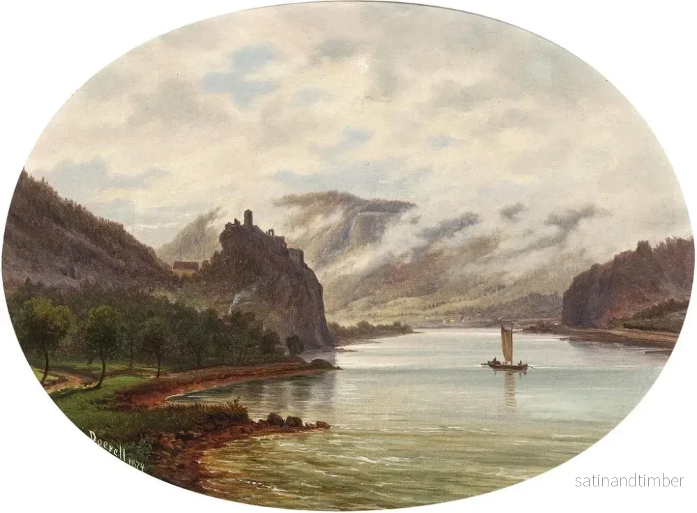 Reproduktion av målningen Vy över slottet Stekov vid Elbe - Ernst Gustav Doerell - Bild 2