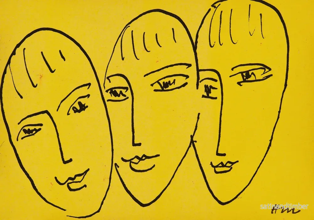 Reproduction de l’œuvre graphique Trois visages – Henri Matisse Reproduction de l’œuvre graphique Trois visages – Henri Matisse