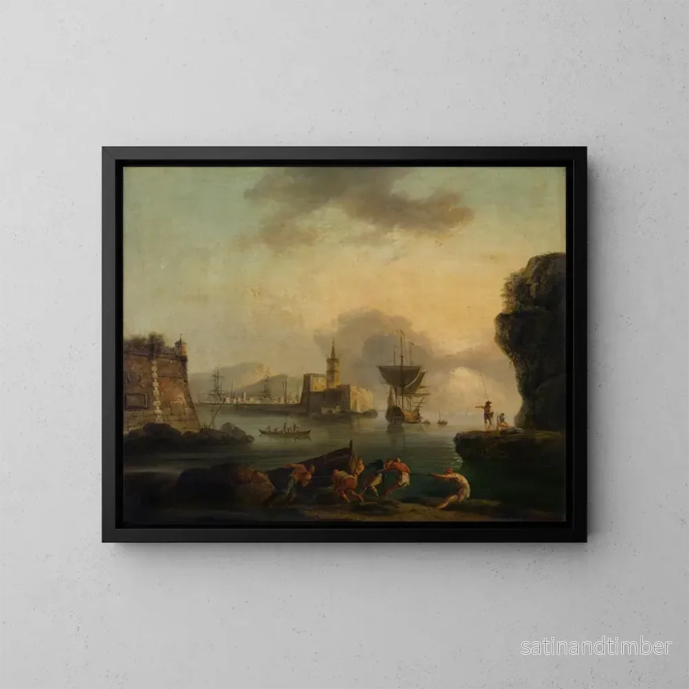 Reproduktion av målningen Naples – Claude-Joseph Vernet Reproduktion av målningen Naples – Claude-Joseph Vernet