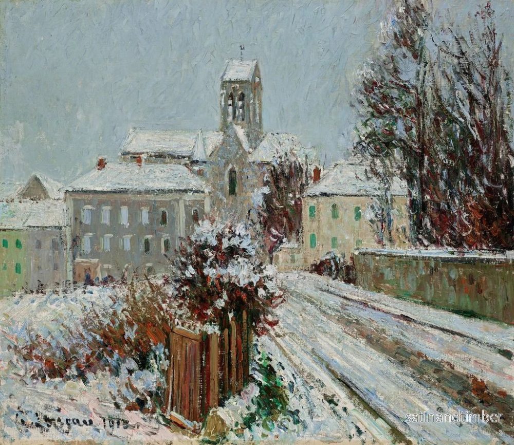 Reproduktion av målningen La neige à Auvers-sur-Oise - Gustave Loiseau - Bild 2