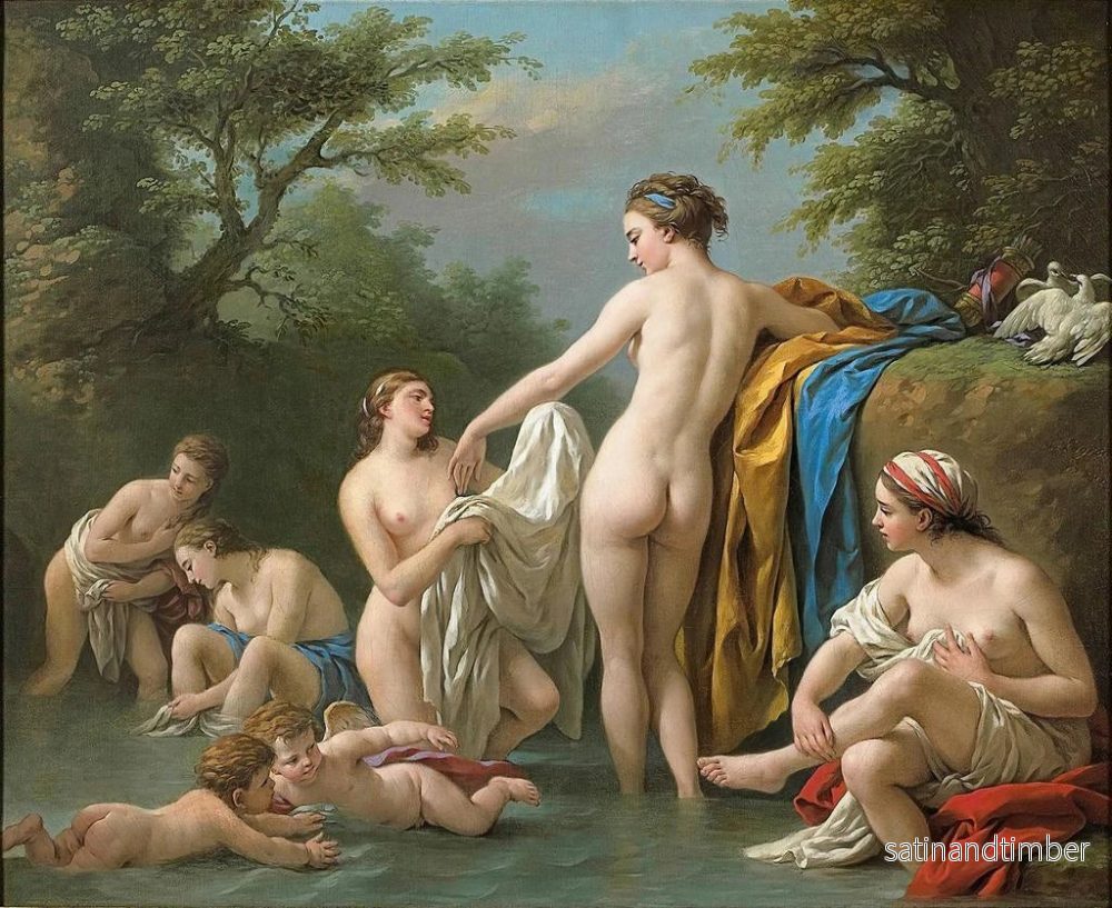 Reproduktion av målningen Venus och nymferna badar - Louis-Jean-François Lagrenée - Bild 2