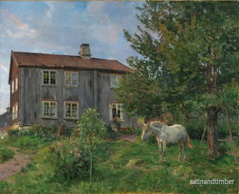 Reproduktion av målningen À la ferme Ulvin - Gerhard Munthe - Bild 2