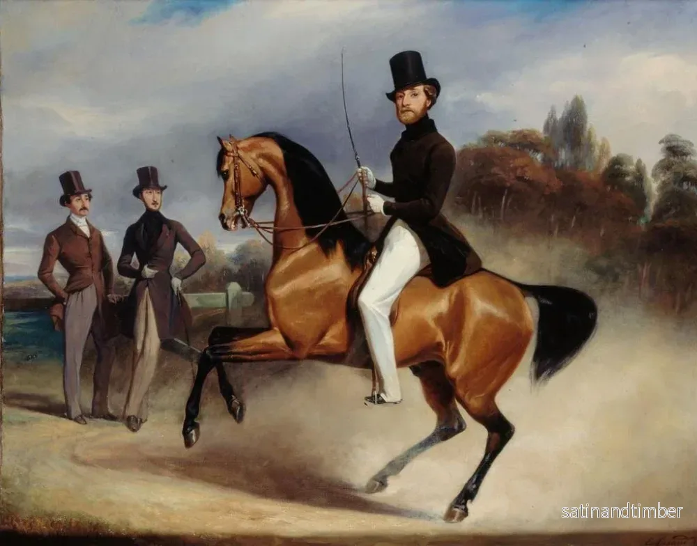 Reproduktion av målningen Le Comte de Lancosme - Eugène Giraud - Bild 2