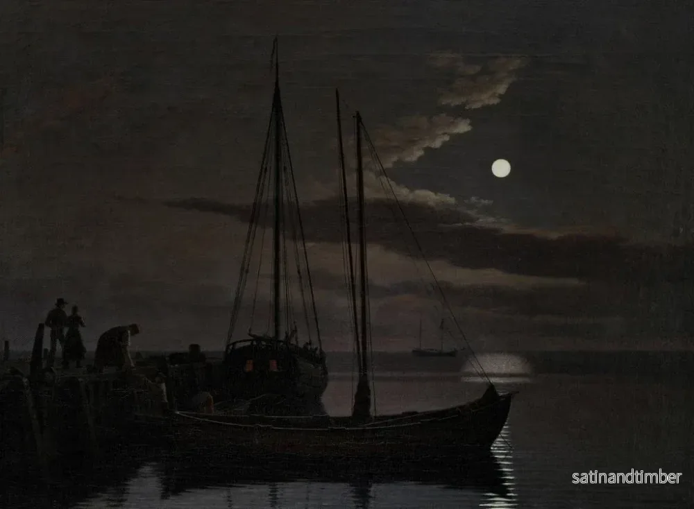 Reproduktion av målningen av månljusbild - Christoffer Wilhelm Eckersberg - Bild 2
