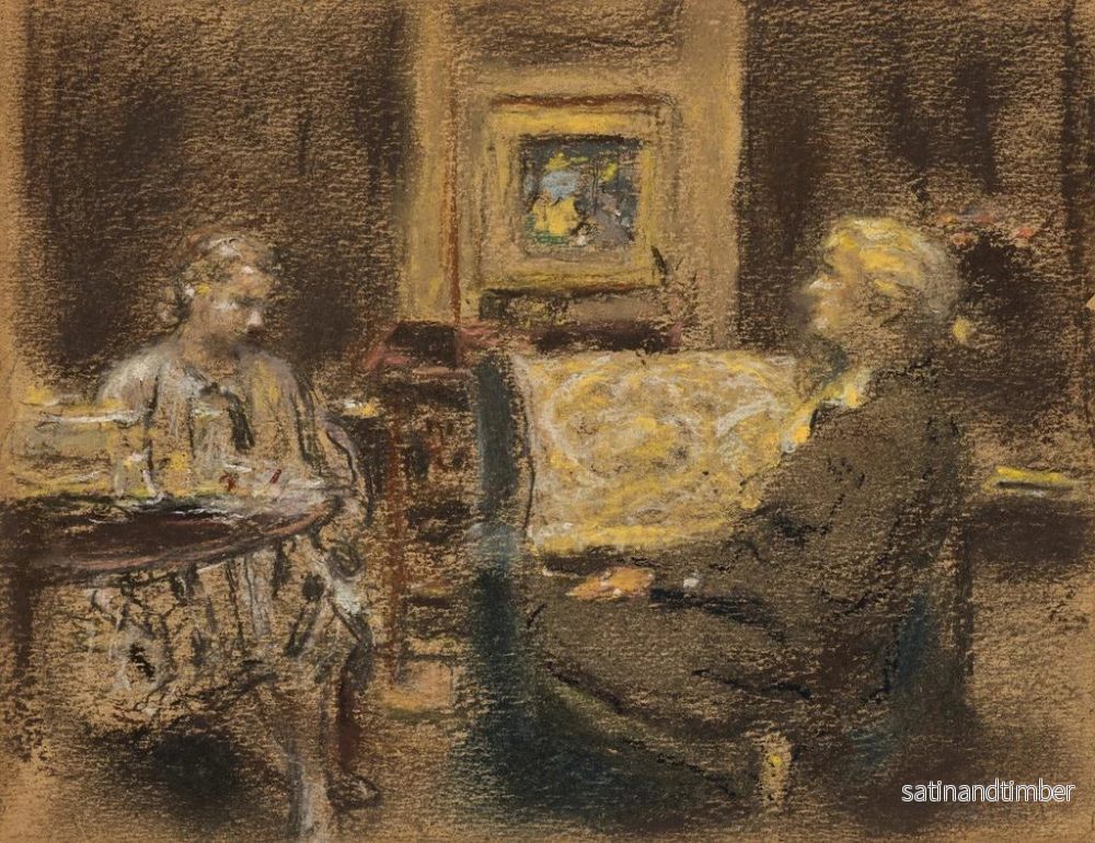 Reproduktion av målningen La Lionne d'histoire - Édouard Vuillard - Bild 2