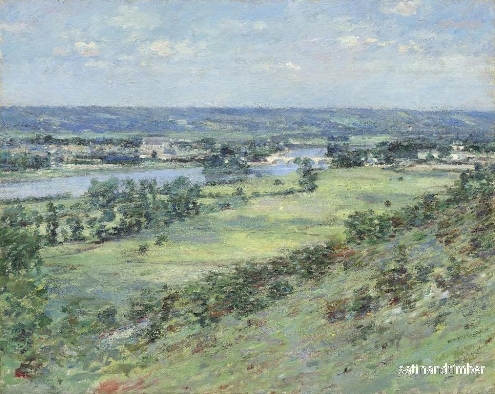 Reproduktion av målningen La vallée de la Seine depuis les collines de Giverny - Theodore Robinson - Bild 2