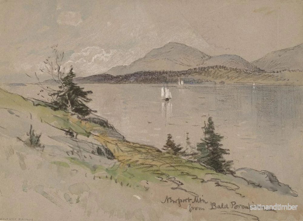Reproduktion av målningen av Newport-berget från den kala igelkotten - George Henry Smillie - Bild 2