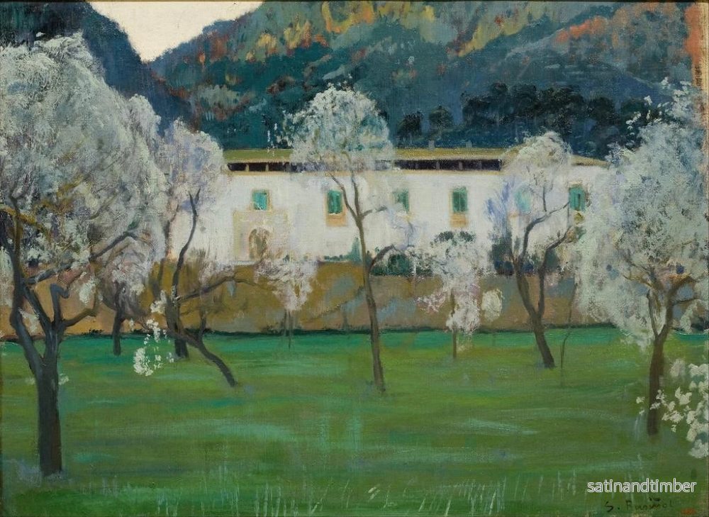Reproduktion av målningen av den vita gården i Bunyola, Mallorca - Santiago Rusiñol - Bild 2