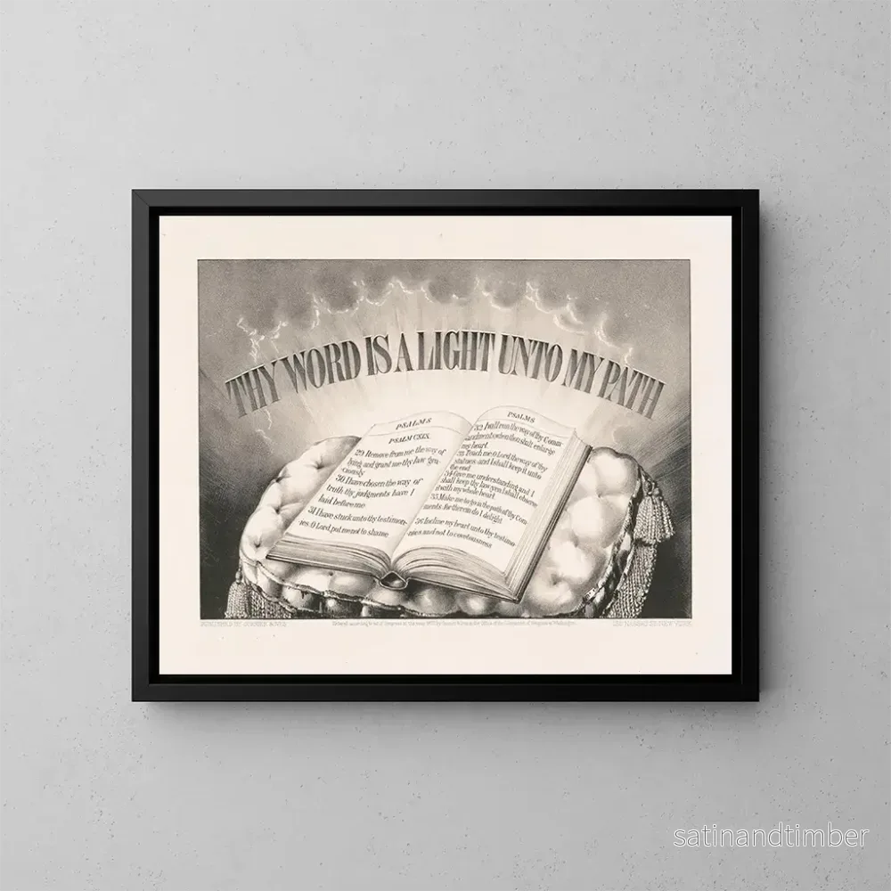 Reproduktion av målningen Ta parole est une lumière sur mon chemin - Currier & Ives
