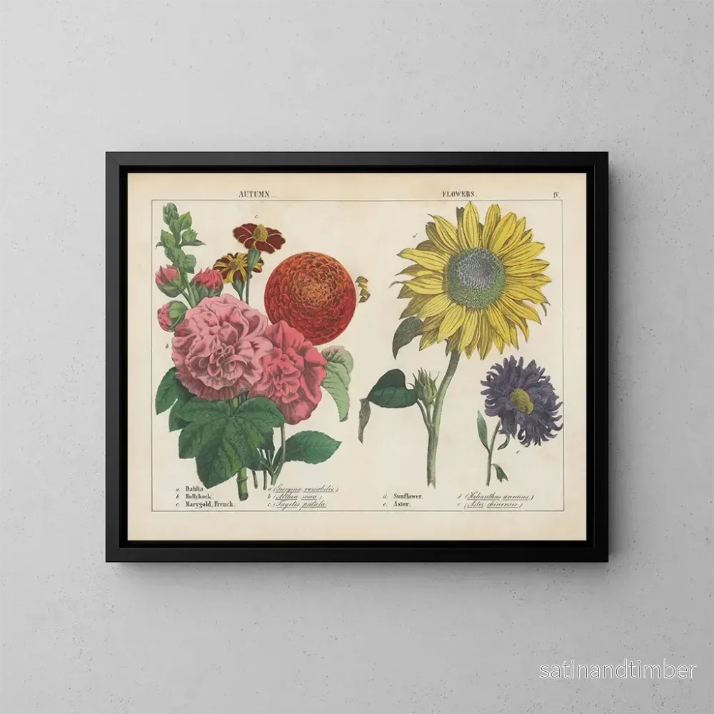 Reproduktion av målningen av Höstblommor - Charlotte Mary Yonge
