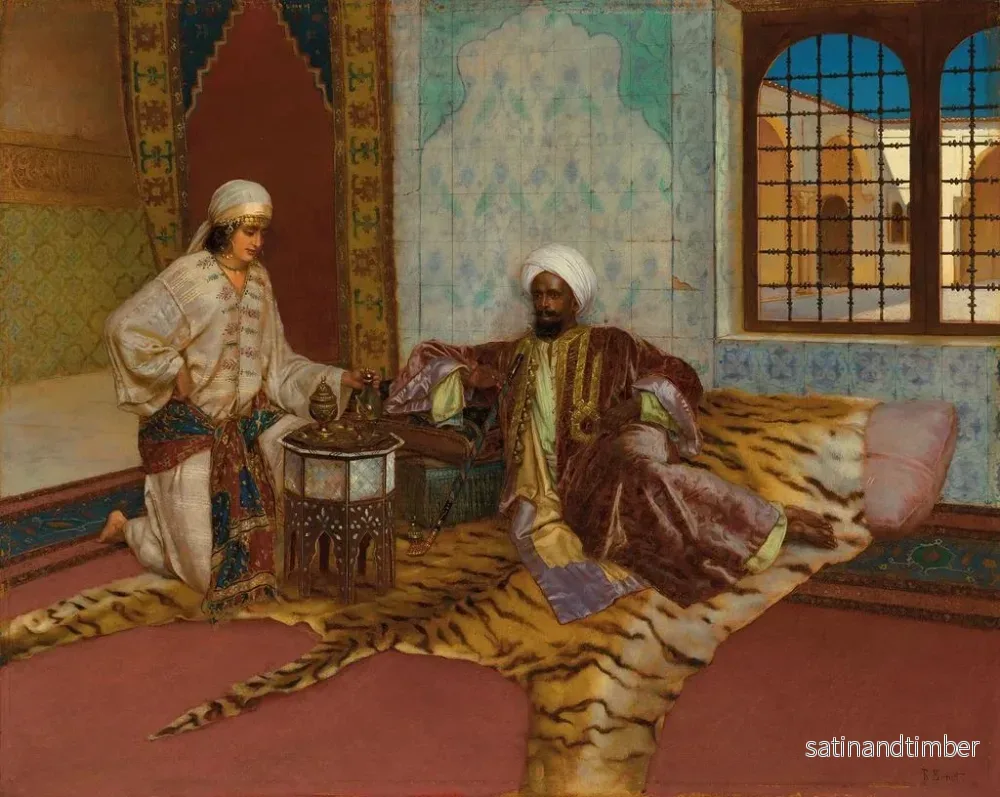 Reproduktion av målningen Le fumeur de narghilé - Rudolf Ernst - Bild 2