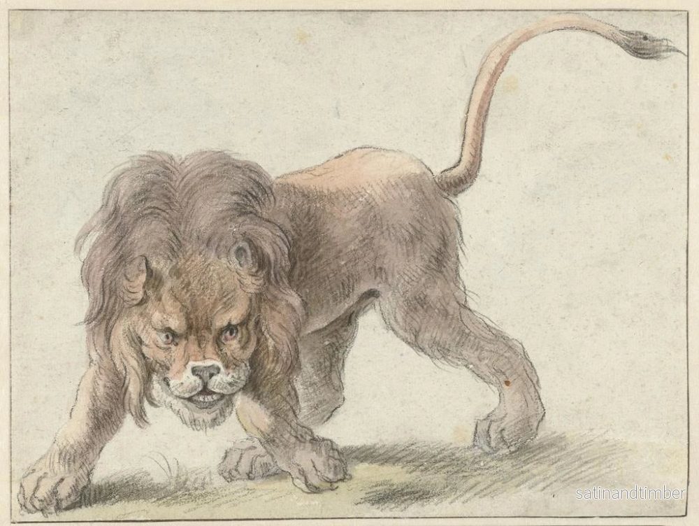 Reproduktion av målningen Lejon - Cornelis Saftleven - Bild 2