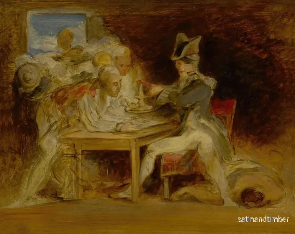 Reproduktion av målningen Nelson som seglar förbi Copenhagens brev - Sir David Wilkie - Bild 2