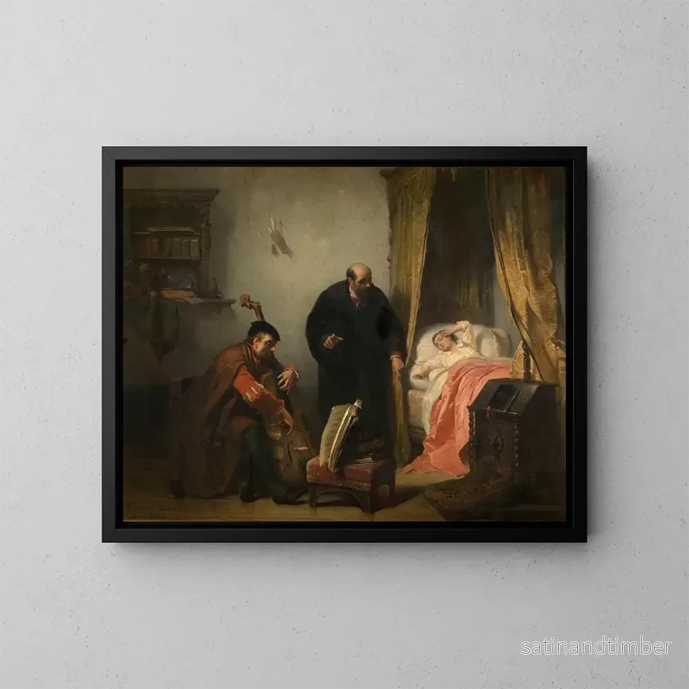Reproduktion av målningen L'Éveil de Michel de Montaigne - Édouard Hamman