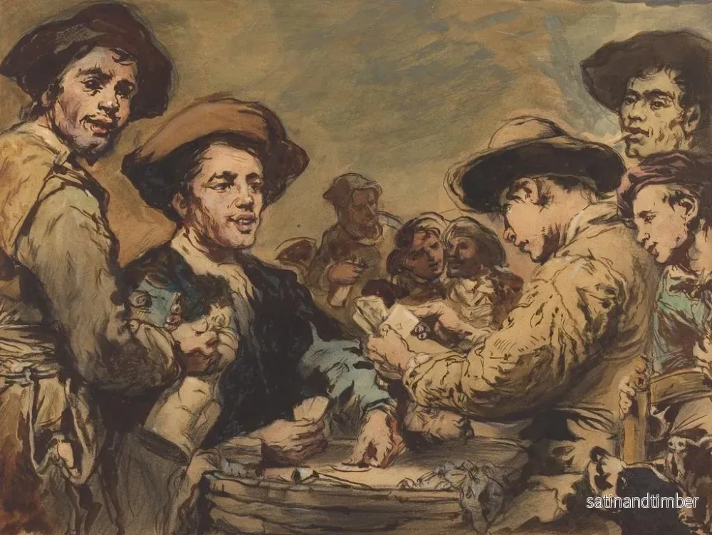 Reproduktion av målningen Les Joueurs de cartes - Théodule Ribot - Bild 2