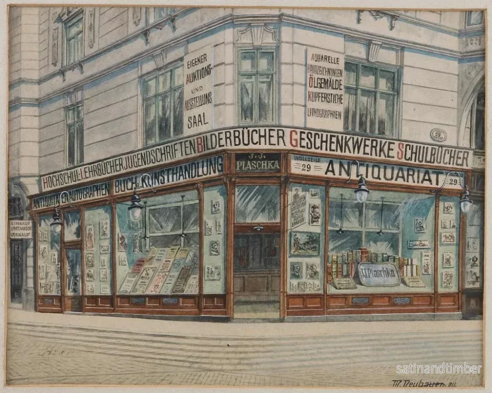 Reproduktion av målningen Antiquariat Plaschka - Max Neubauer - Bild 2