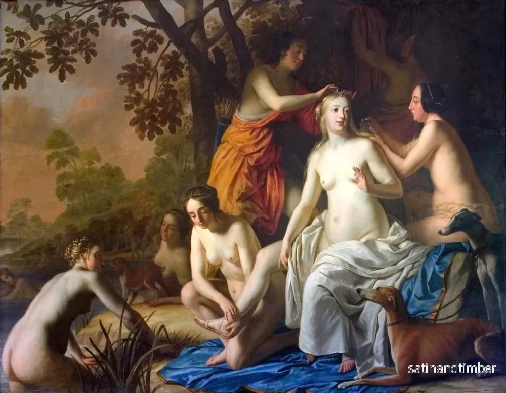 Reproduktion av målningen Diane och hennes nymfer - Gerard van Honthorst - Bild 2