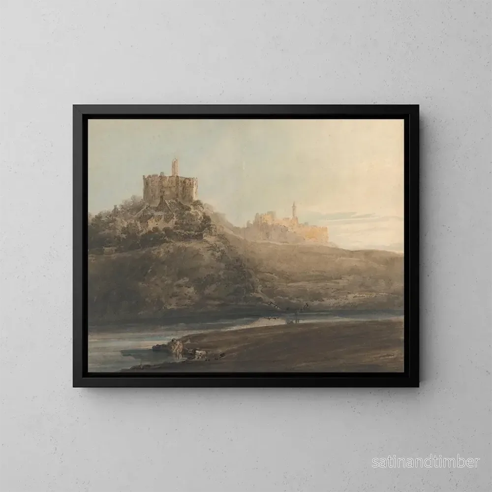Reproduktion av målningen Château de Warkworth, Northumberland – Thomas Girtin Reproduktion av målningen Château de Warkworth, Northumberland – Thomas Girtin