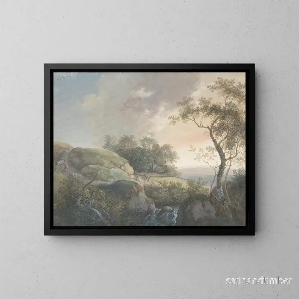 Reproduktion av målningen Le Matin - Johann Georg Wagner