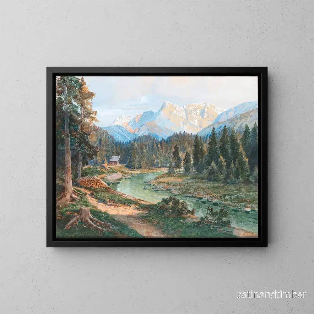 Reproduktion av målningen Ett motiv från Salzburgs landsbygd - Friedrich Frank