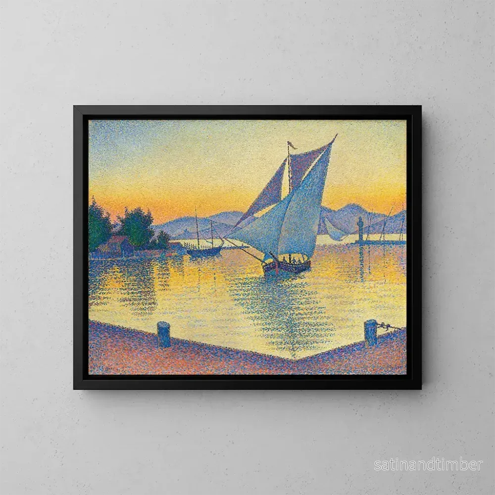 Reproduktion av målningen Le Port au soleil couchant, Opus 236, Saint-Tropez - Paul Signac