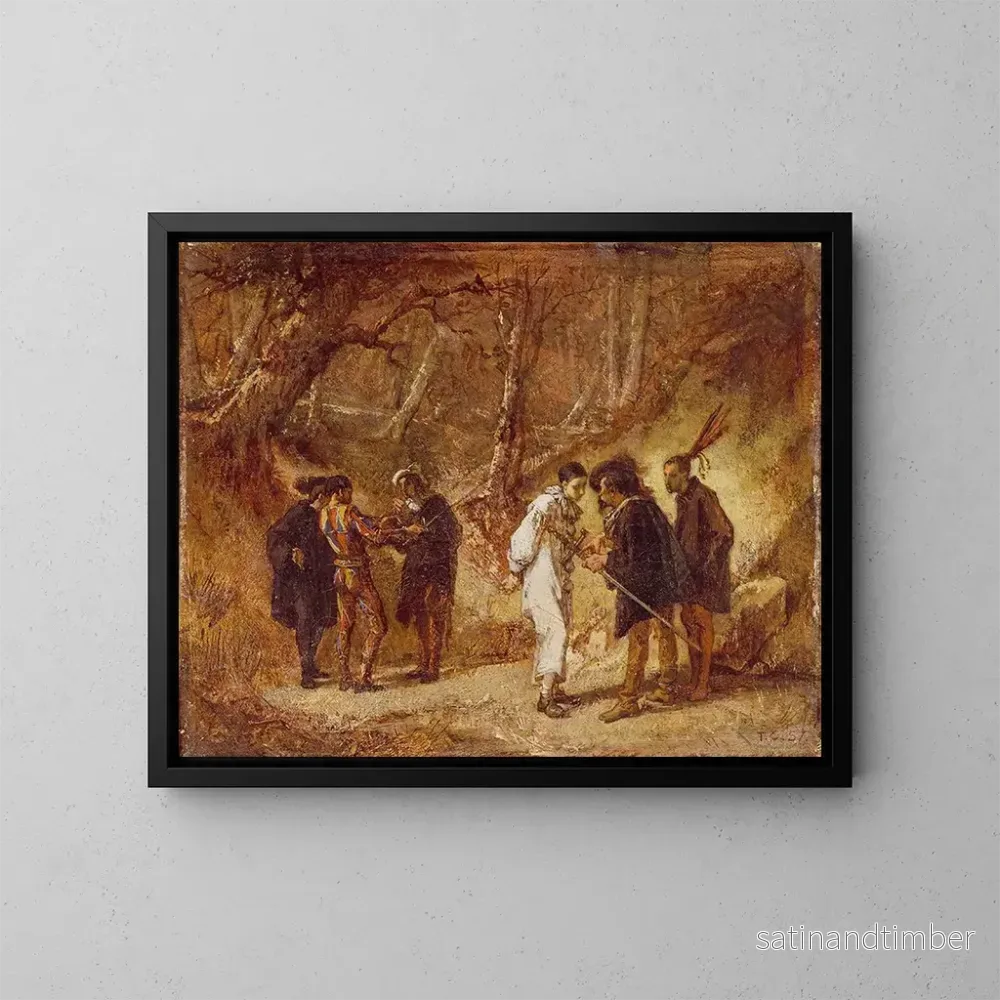 Reproduktion av målningen Le Duel après le Bal masqué - Thomas Couture