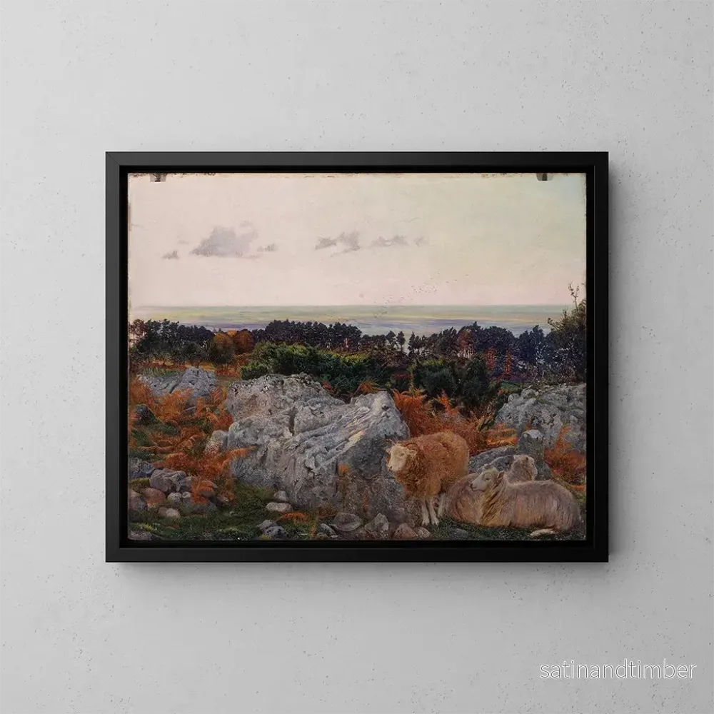 Reproduktion av målningen La baie de Morecambe depuis Warton Crag - Daniel Alexander Williamson