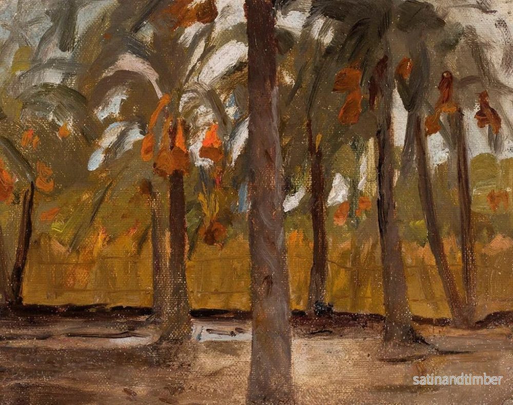 Reproduktion av målningen av egyptisk palmträdsskog från Egyptenresan - Jan Cybis - Bild 2