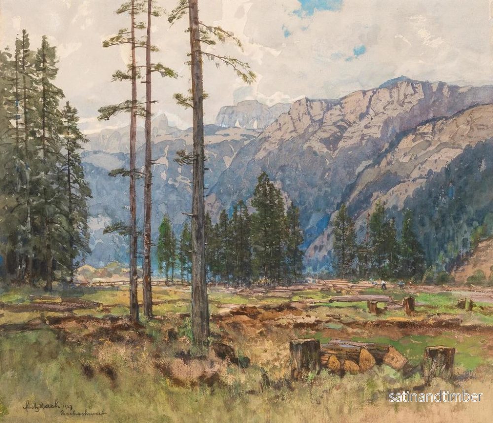 Reproduktion av målningen Vue du mont Hochschwab - Fritz Lach - Bild 2