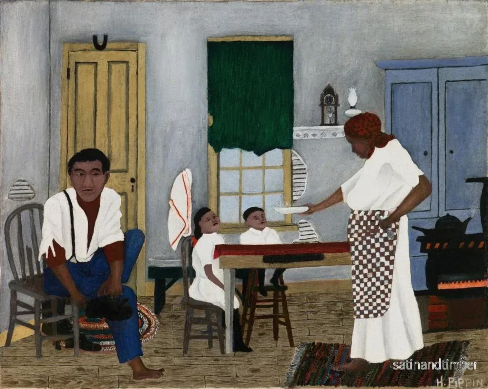 Reproduktion av målningen av söndagsmorgonens frukost - Horace Pippin - Bild 2