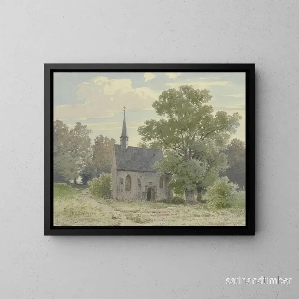 Reproduktion av målningen Chapelle nära Ockstadt - Carl Theodor Reiffenstein