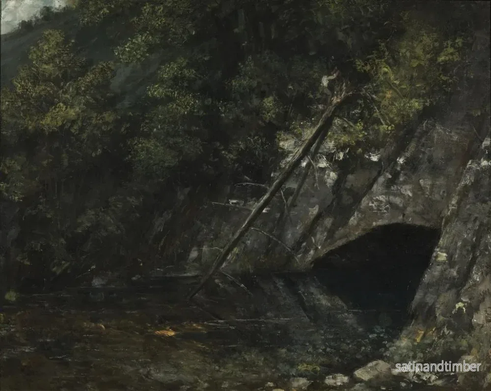 Reproduktion av målningen Landskap av Den Blå Källan - Gustave Courbet - Bild 2