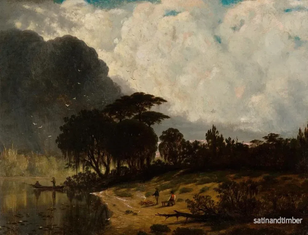 Reproduktion av målningen Lac Pontchartrain, Louisiana - Joseph Rusling Meeker - Bild 2