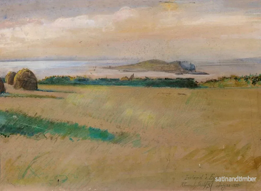 Reproduktion av målningen L'île d'Irlande depuis Howth - Robert Ponsonby Staples - Bild 2