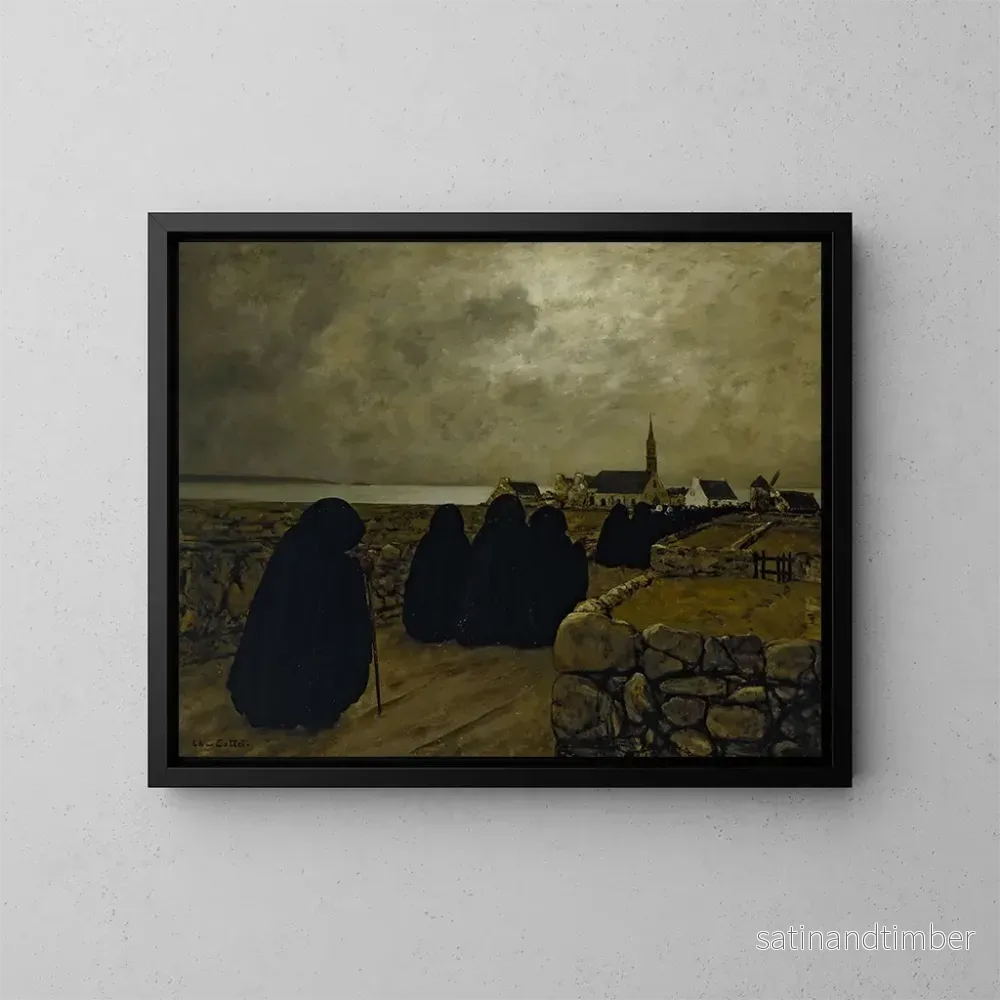 Reproduktion av målningen Messe basse en hiver en Bretagne – Charles Cottet Reproduktion av målningen Messe basse en hiver en Bretagne – Charles Cottet