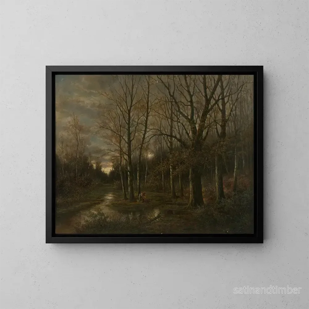 Reproduktion av målningen Landskapsbild av äng nära Lundenburg - Franz Stephan Paschinger